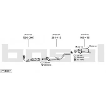 Echappement BOSAL SYS08881