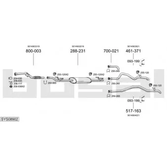 Echappement BOSAL SYS08902