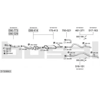 BOSAL SYS08903 - Echappement