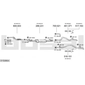 BOSAL SYS08904 - Echappement