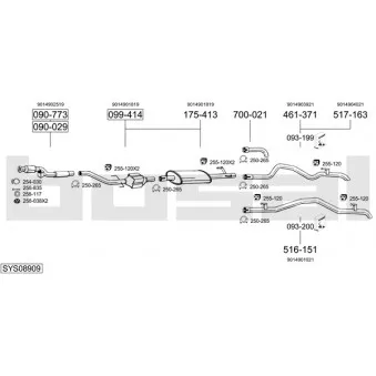 Echappement BOSAL SYS08909