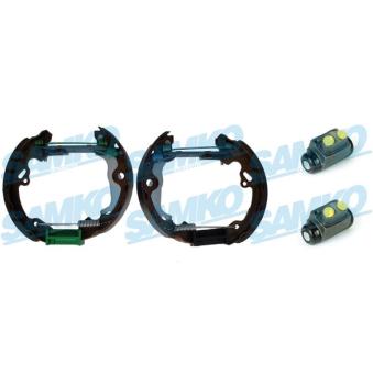 Jeu de mâchoires de frein SAMKO KEG559 pour AUDI A4 1.8 TDCi - 100cv