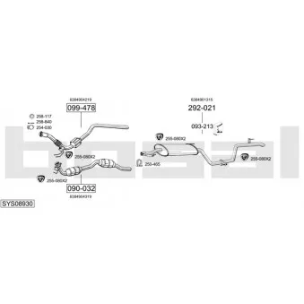 Echappement BOSAL SYS08930