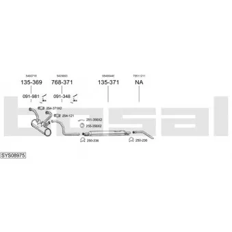 BOSAL SYS08975 - Echappement