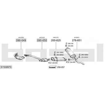 Echappement BOSAL SYS08979