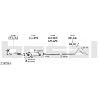 Echappement BOSAL SYS08985