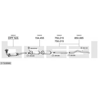 Echappement BOSAL SYS08988