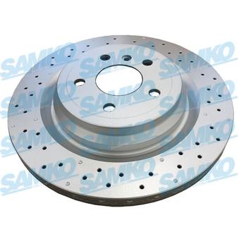 Jeu de 2 disques de frein arrière SAMKO [M2105VR]