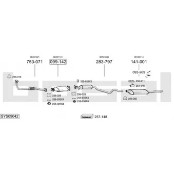 Echappement BOSAL SYS09042