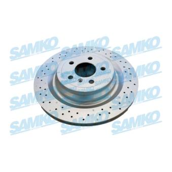 Jeu de 2 disques de frein arrière SAMKO M4001VR pour MERCEDES-BENZ CLASSE M ML 350 4-matic - 306cv