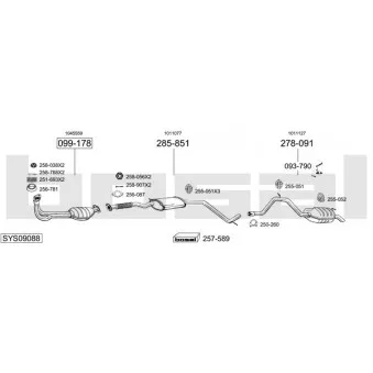BOSAL SYS09088 - Echappement