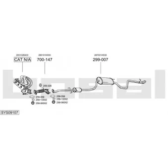 Echappement BOSAL SYS09107