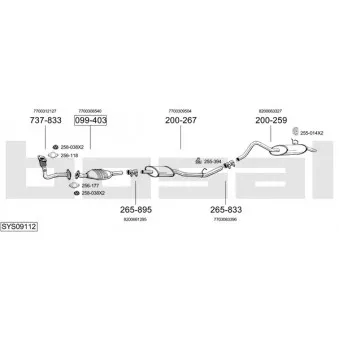 BOSAL SYS09112 - Echappement