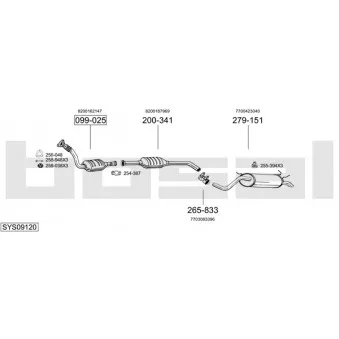 Echappement BOSAL SYS09120