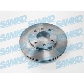Jeu de 2 disques de frein avant SAMKO P1171V pour CITROEN AX 1.4 - 67cv