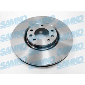 Jeu de 2 disques de frein avant SAMKO P1261V pour PEUGEOT 607 3.0 V6 24V - 207cv