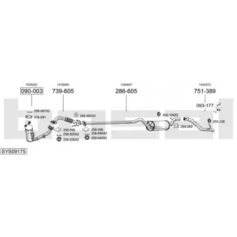 Echappement BOSAL SYS09175