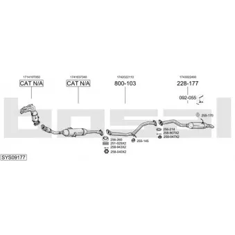 Echappement BOSAL SYS09177