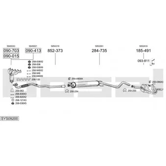 Echappement BOSAL SYS09200