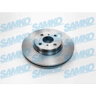 Jeu de 2 disques de frein avant SAMKO T2045V pour TOYOTA YARIS 1.8 GRMN - 212cv