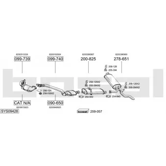 Echappement BOSAL SYS09428