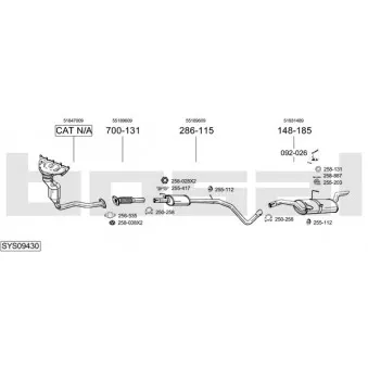 Echappement BOSAL SYS09430