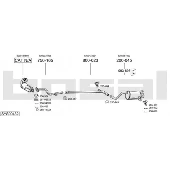 BOSAL SYS09432 - Echappement