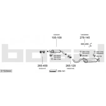 Echappement BOSAL SYS09444