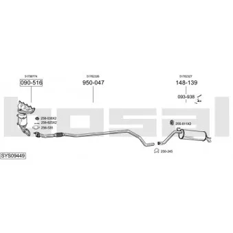 Echappement BOSAL SYS09449