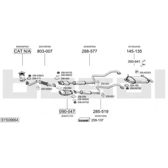 Echappement BOSAL SYS09664