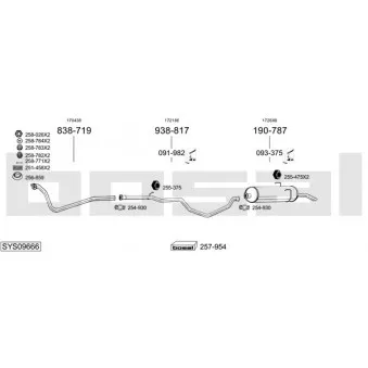 BOSAL SYS09666 - Echappement