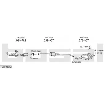 BOSAL SYS09687 - Echappement