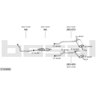 Echappement BOSAL SYS09688