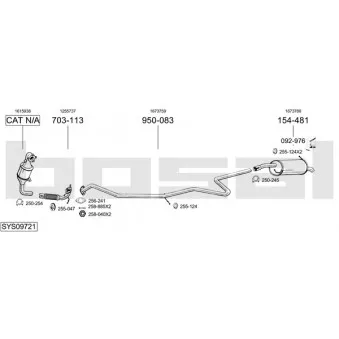 Echappement BOSAL SYS09721