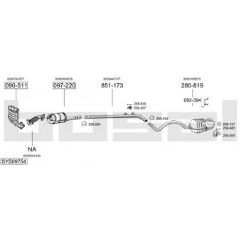 BOSAL SYS09754 - Echappement