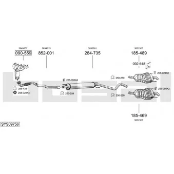 Echappement BOSAL SYS09756