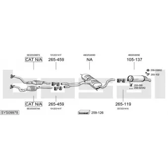 Echappement BOSAL SYS09978