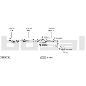 Echappement BOSAL SYS10136