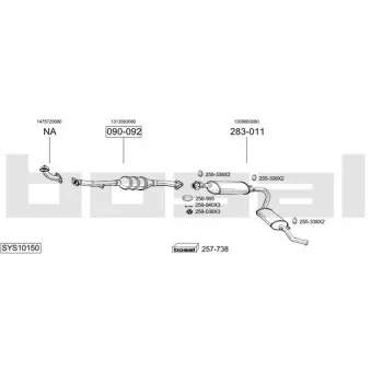 Echappement BOSAL SYS10150