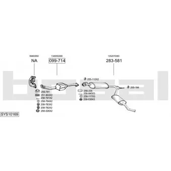 BOSAL SYS10169 - Echappement