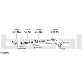 Echappement BOSAL SYS10176