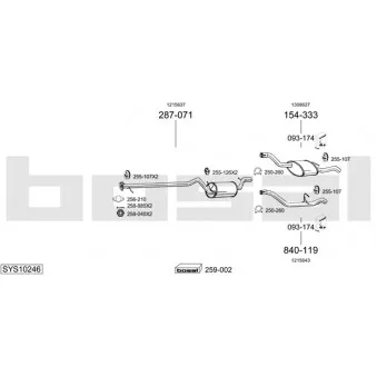 BOSAL SYS10246 - Echappement