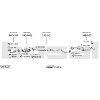 BOSAL SYS10307 - Echappement