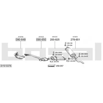 BOSAL SYS10378 - Echappement