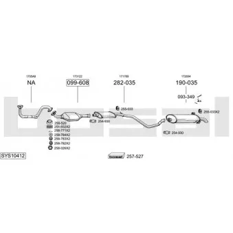 Echappement BOSAL SYS10412