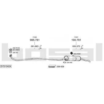 Echappement BOSAL SYS10424