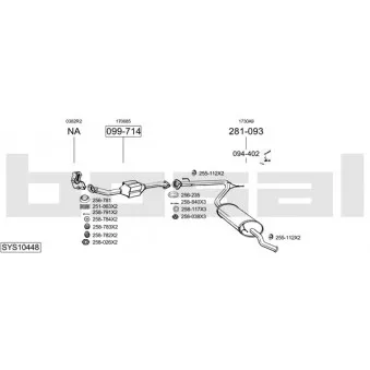 Echappement BOSAL SYS10448