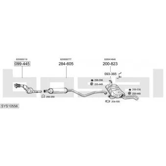 Echappement BOSAL SYS10556