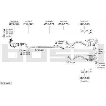 Echappement BOSAL SYS10631