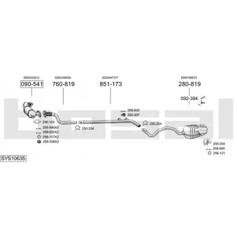 Echappement BOSAL SYS10635